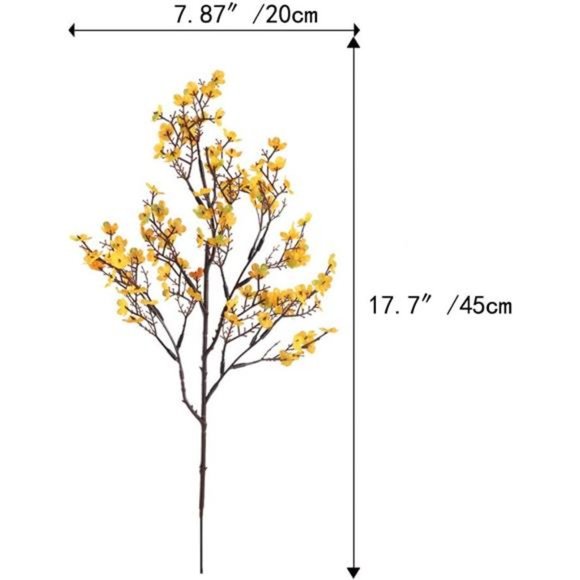 6 PCS Artificial Flowers Babys Breath Bouquet Real Touch Silk Floral Arrangement - Picture 5 of 6